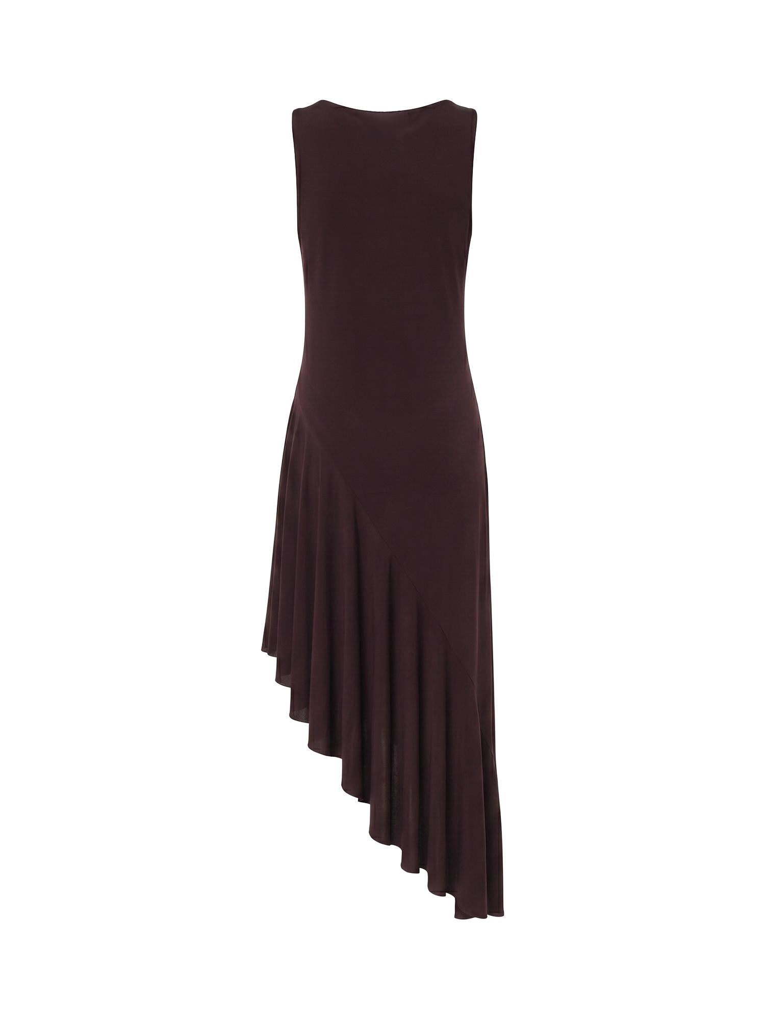Abito asimmetrico in jersey fluido AA9R3005J090C 332 ALAIA 