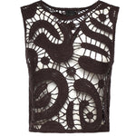 Top smanicato crochet geometrico 106438 A354M05 PINKO 