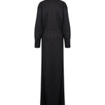 Abito lungo chemisier in fresco di lana gessato DA570 ES0080D999 DONDUP 