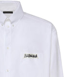 Camicia Masking Tape in popeline di cotone 857810 TRM289000 BALENCIAGA 