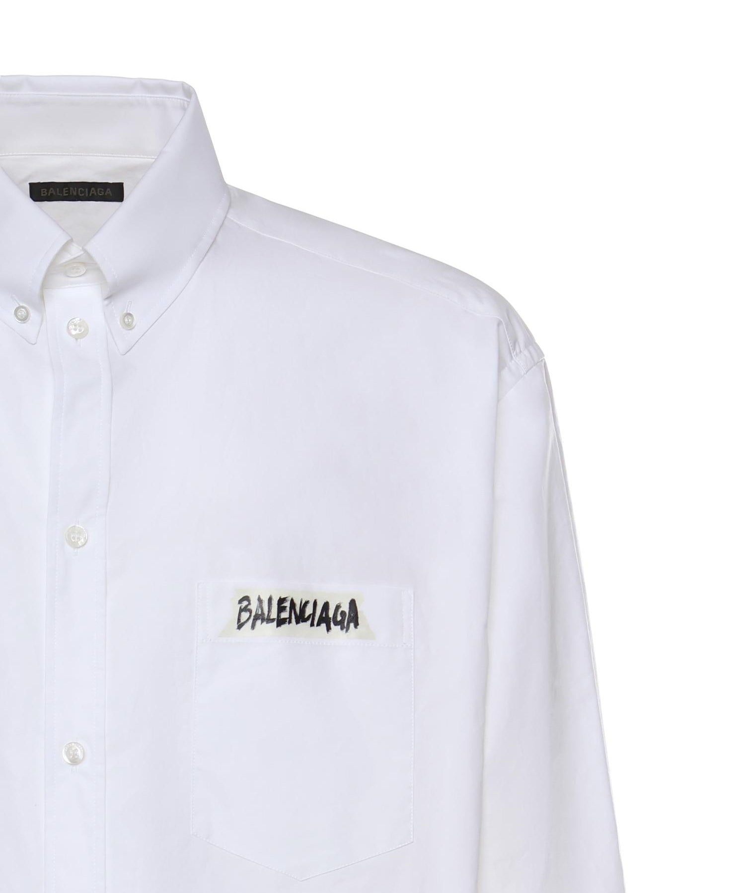 Camicia Masking Tape in popeline di cotone 857810 TRM289000 BALENCIAGA 