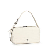 Borsa bauletto a tracolla in pelle stampa coccodrillo 106761 A2YWZ15O PINKO 