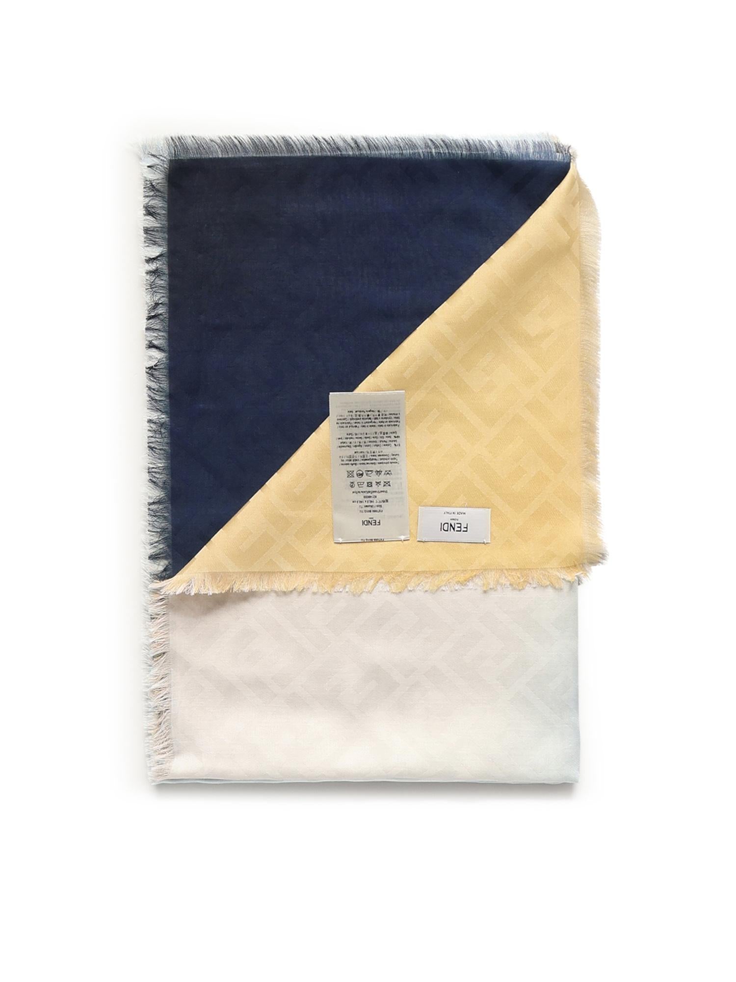 Scialle FF in cotone e seta FXT069 B01QF1WNR FENDI 