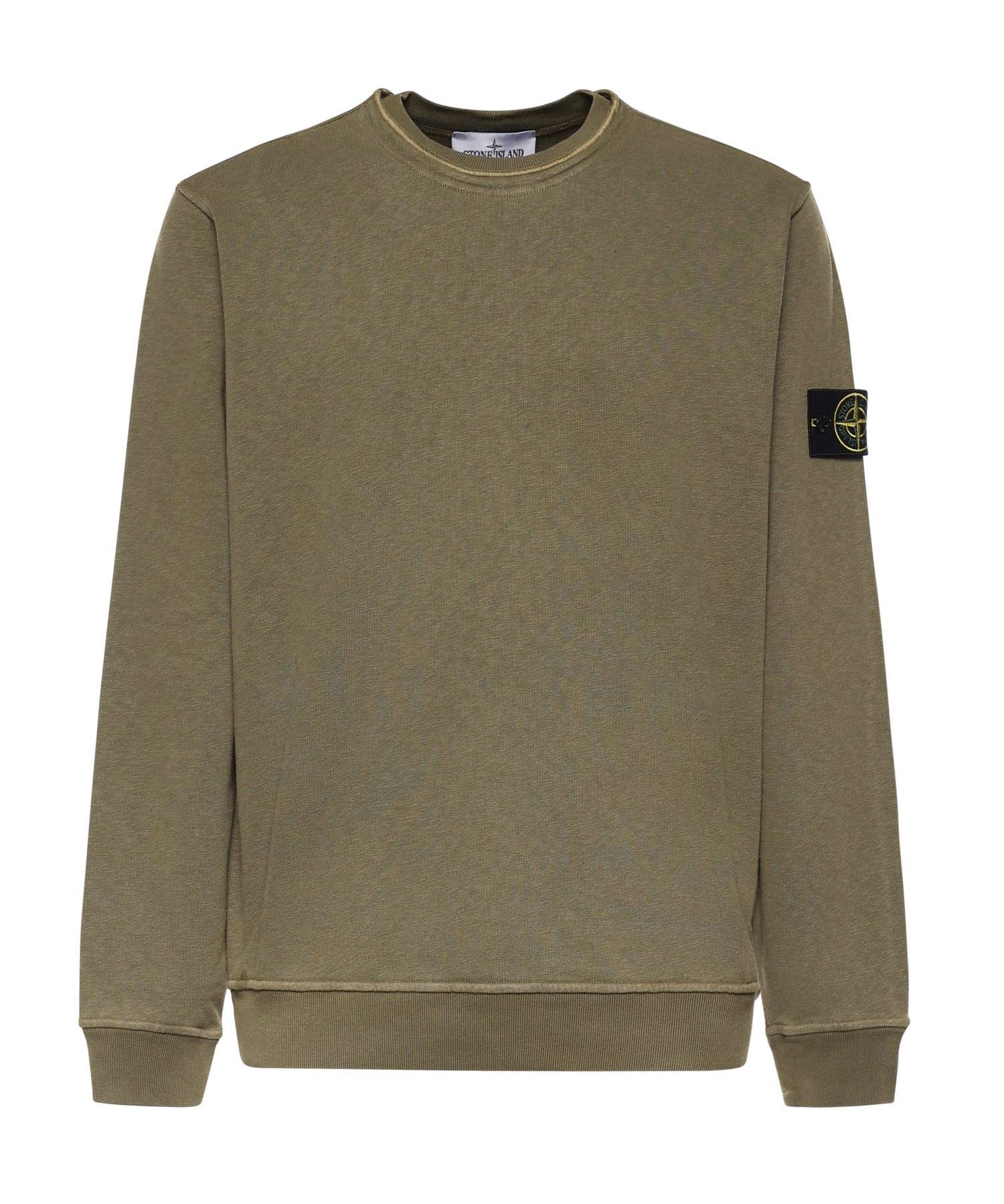 Felpa in cotone malfilé con logo L1S156100034 S0060V015G STONE ISLAND 