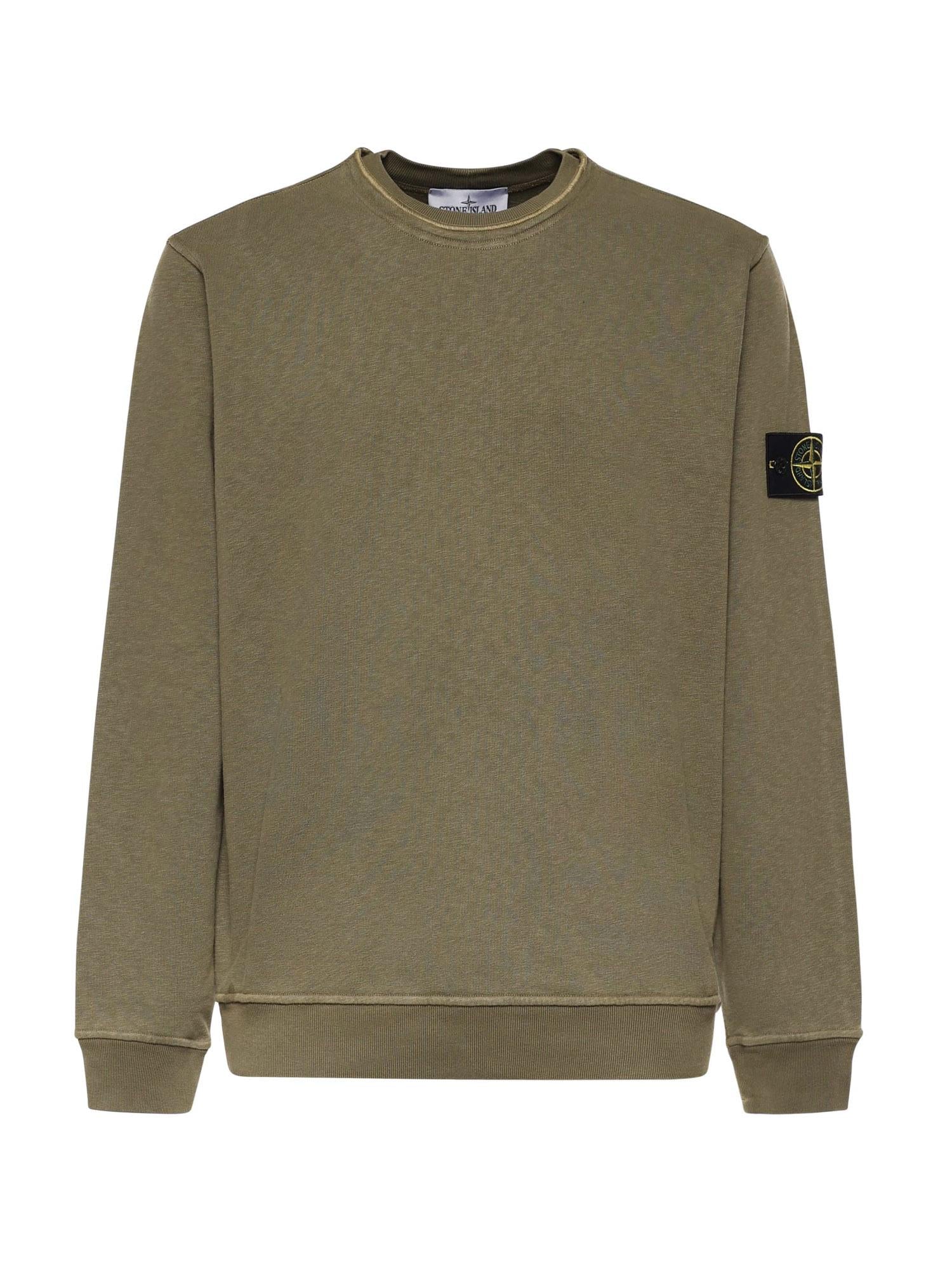 Felpa in cotone malfilé con logo L1S156100034 S0060V015G STONE ISLAND 