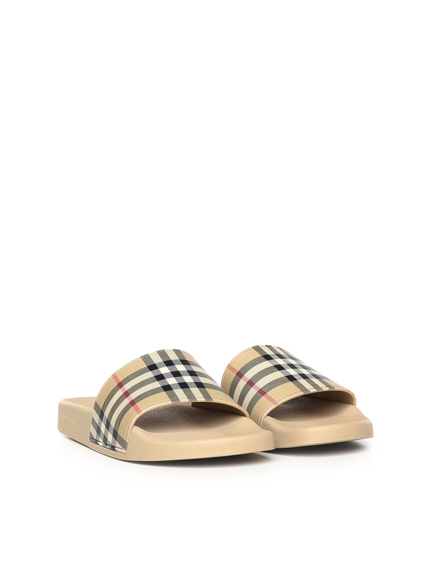 Sandali slides Check 8124941 A7028 BURBERRY 