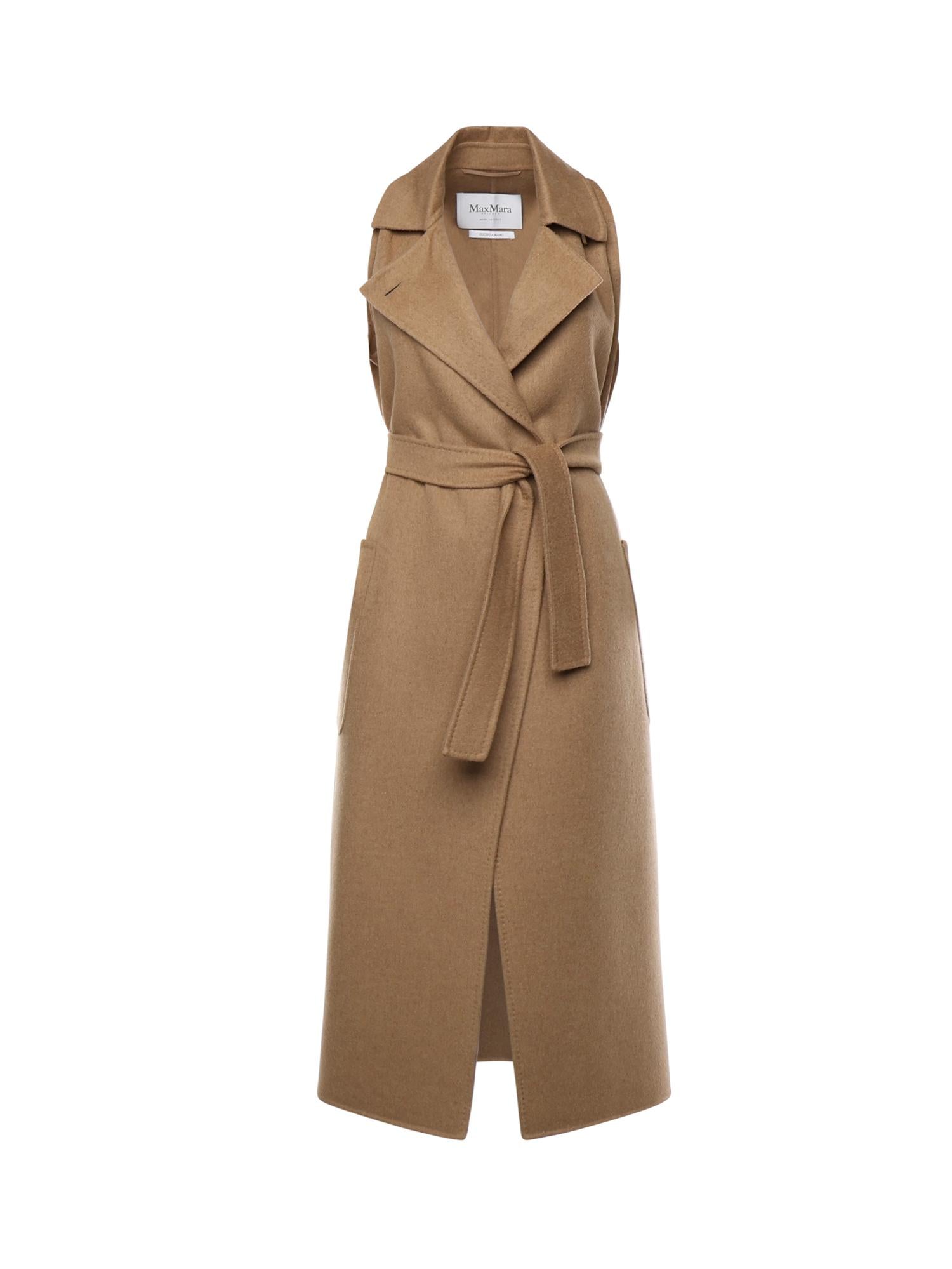 Cappotto smanicato in cammello 2521276193600 001 MAX MARA 