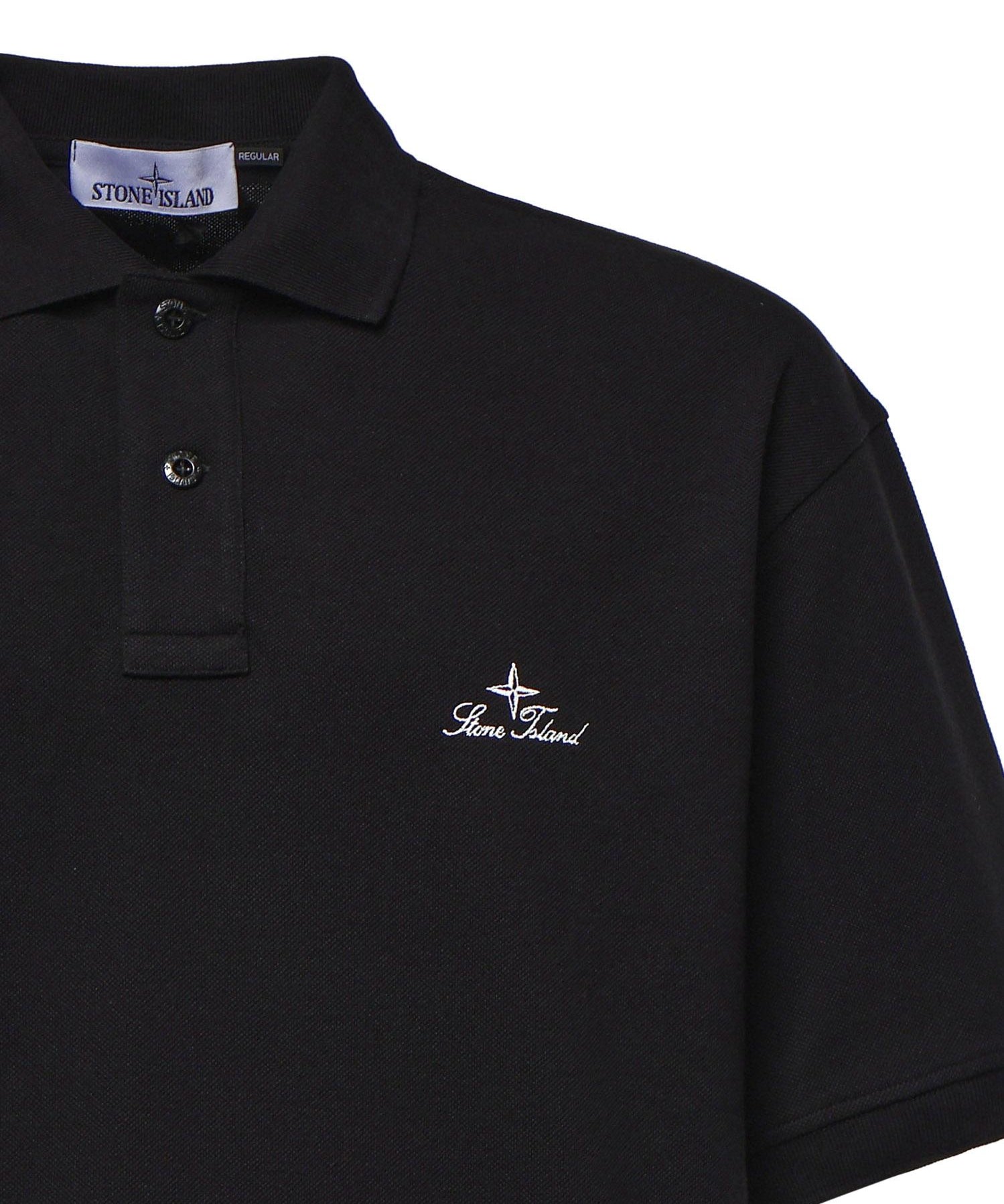 Polo con ricamo logo in piqué di cotone L1S152200001 S0039V0029 STONE ISLAND 
