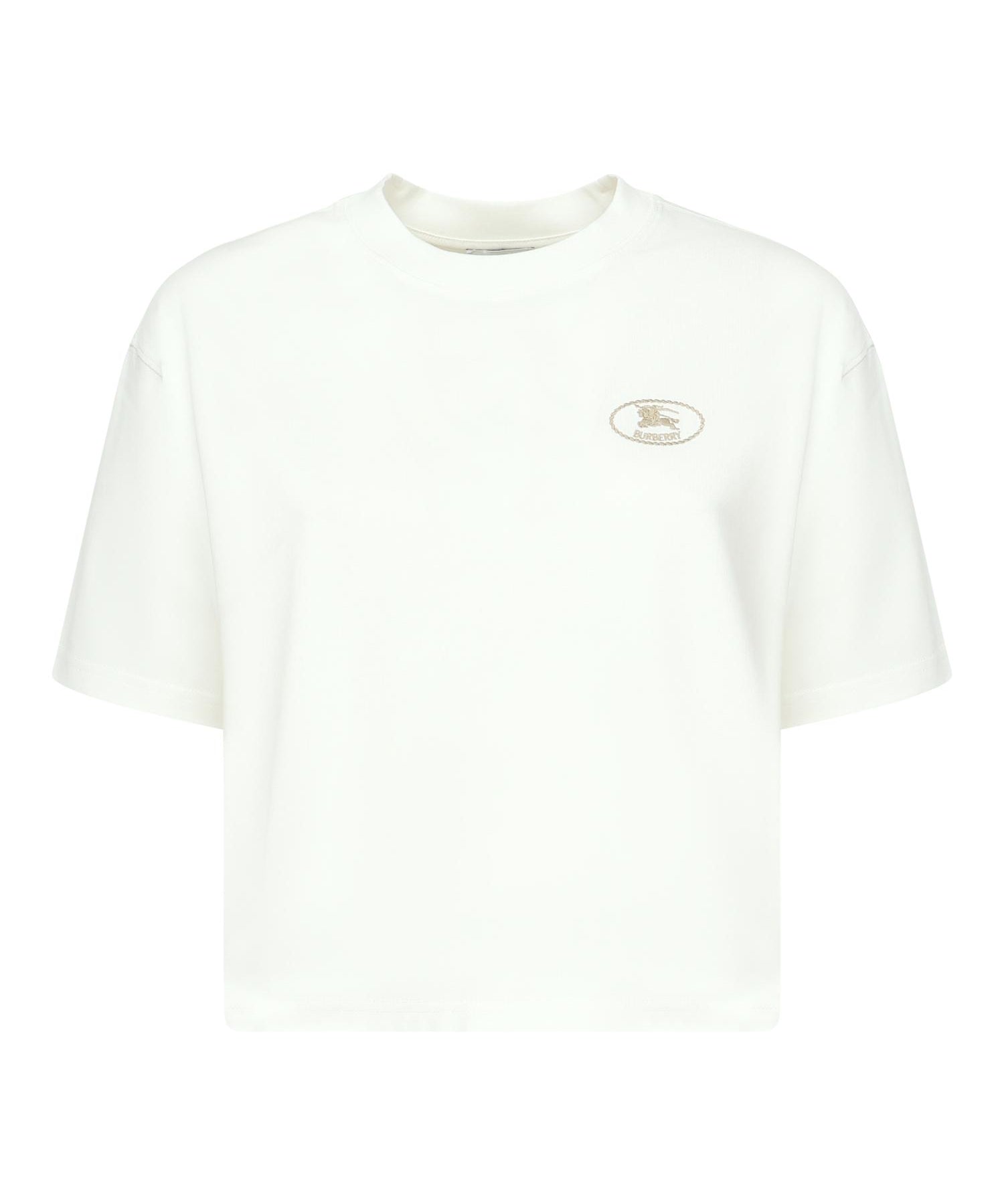 T-shirt cropped con logo <BR/> 8109055 B7078 BURBERRY 
