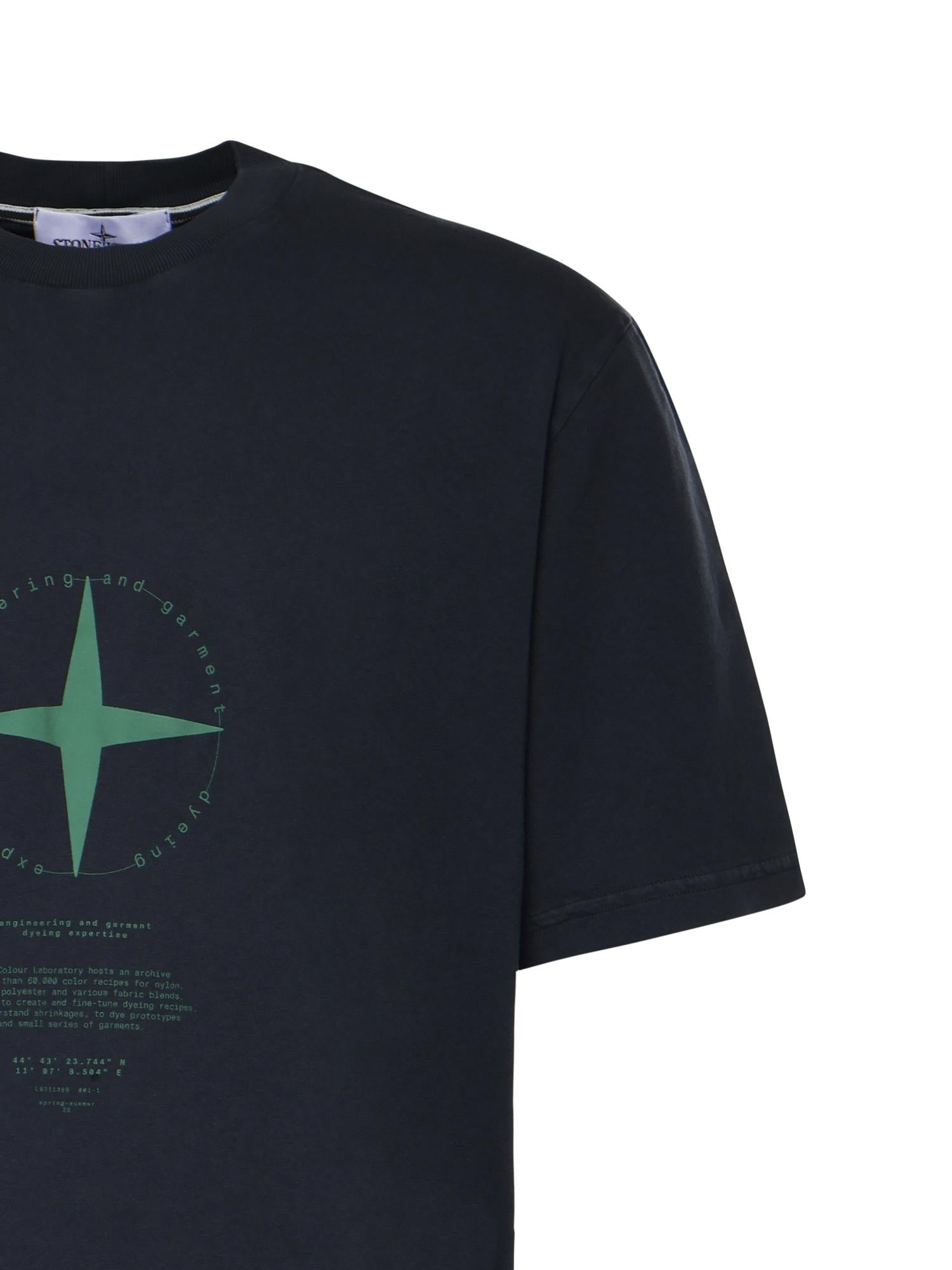 T-shirt con stampa 'Light Compass' L1S152100001 S0363V0020 STONE ISLAND 