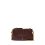 Borsa a tracolla Mini Double Bag in pelle 105359 A0QOR49Q PINKO 