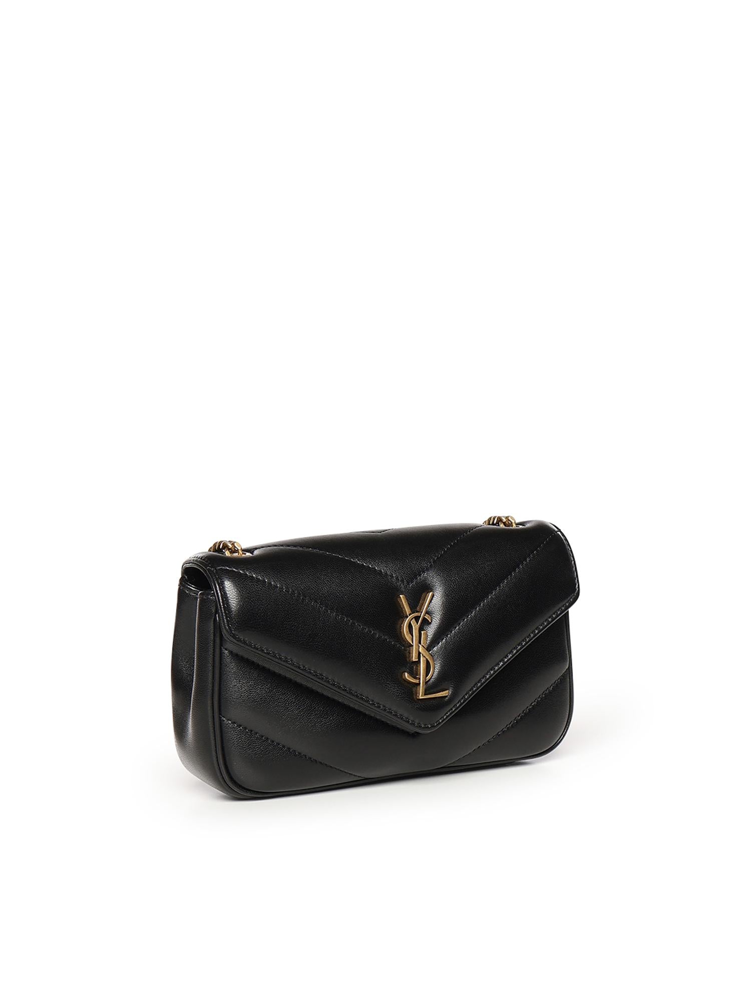 Borsa Loulou mini in pelle di agnello 821749 AAEAX1000 SAINT LAURENT 