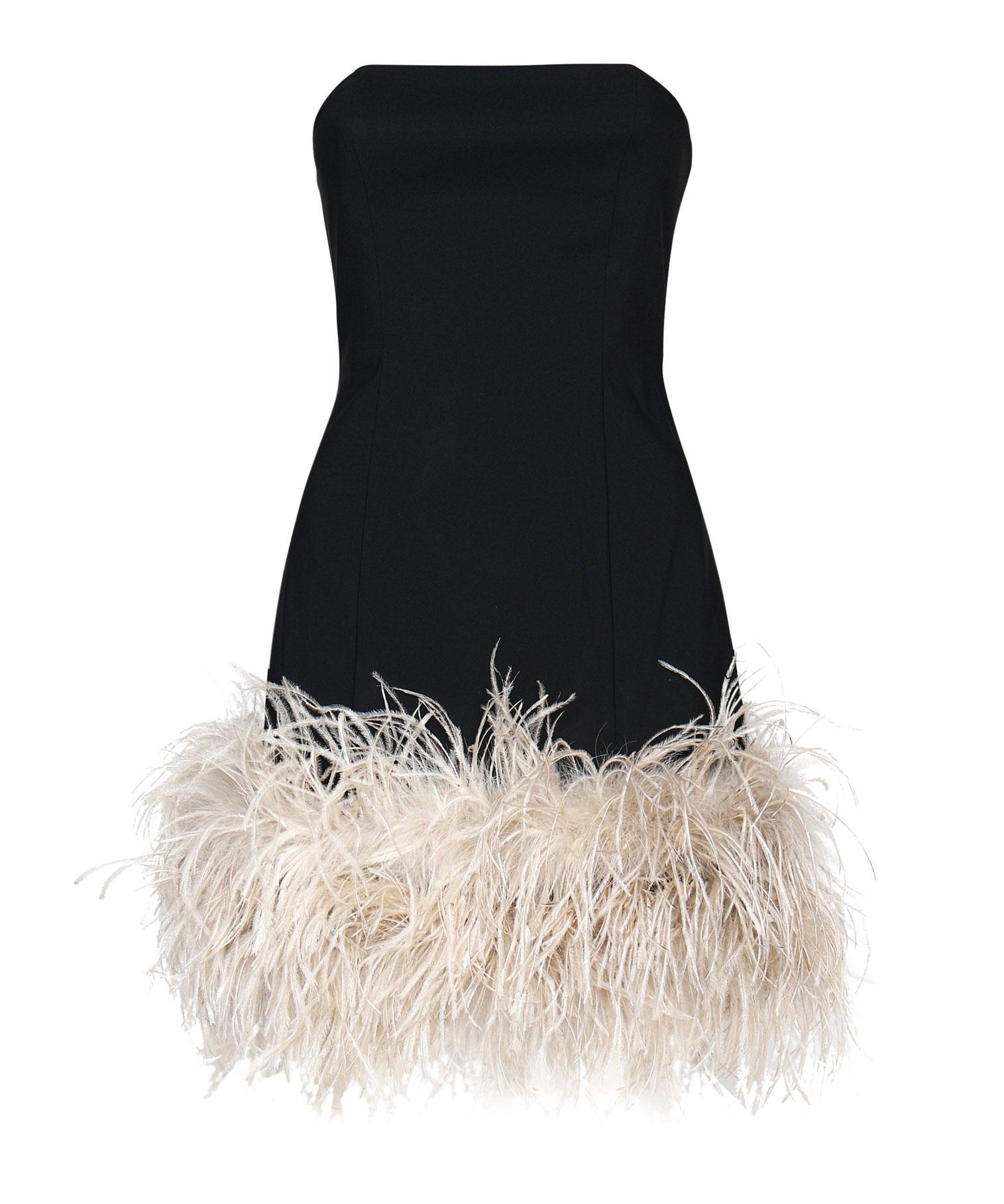 Minidress Gea con piume ABITO GEA BLACK THE ARCHIVIA 