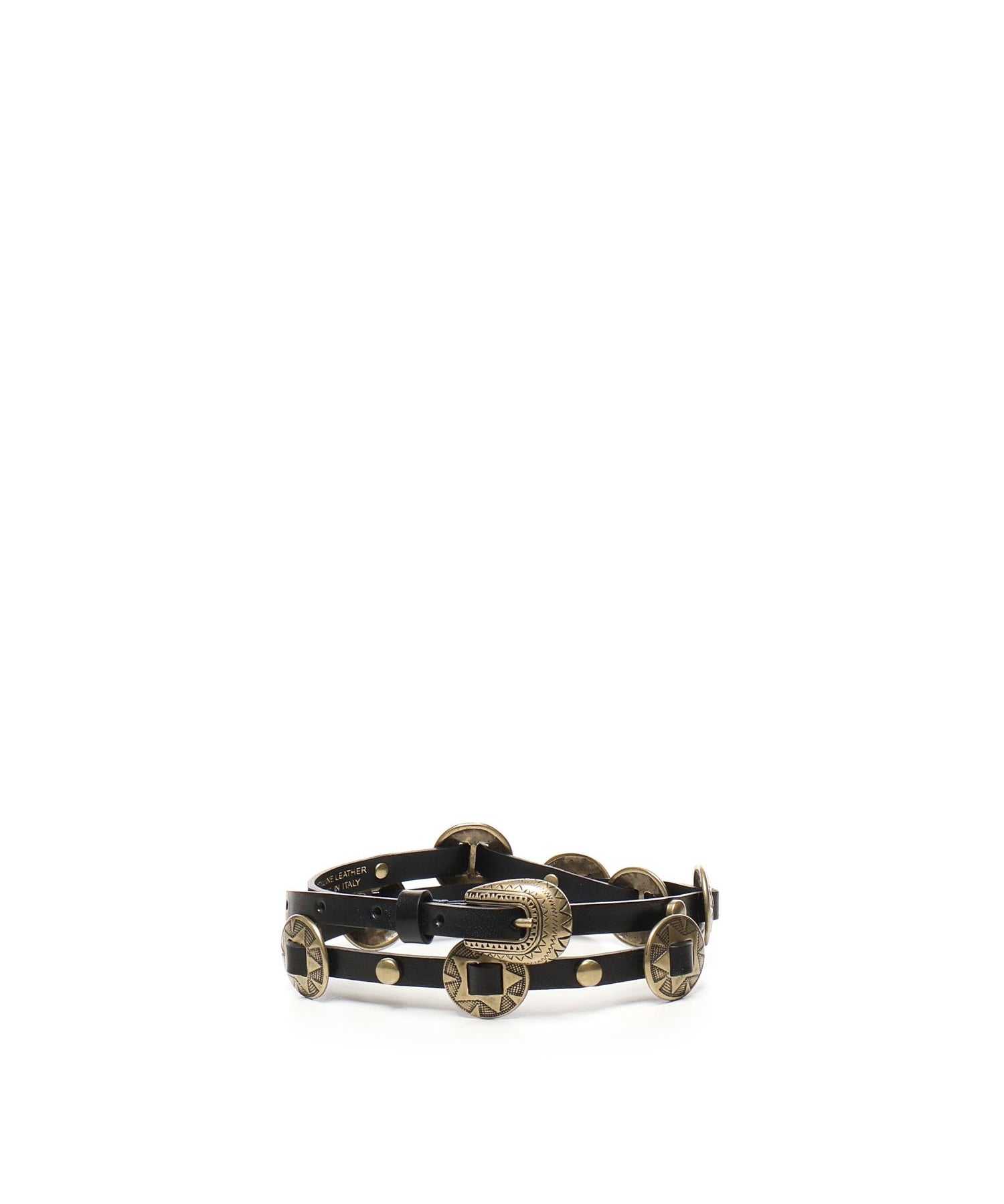 Cintura sottile con placche incise in metallo 104038 A23SZ99W PINKO 