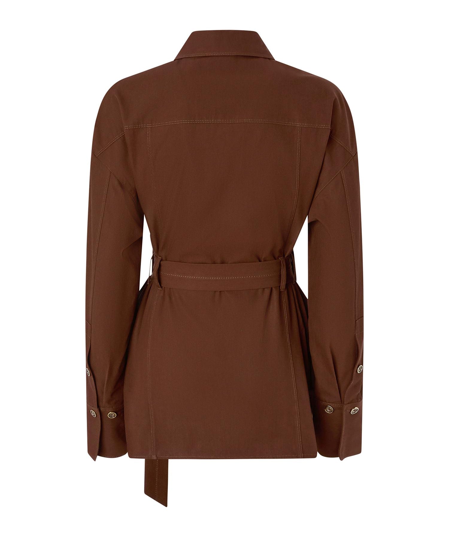 Giacca in cotone con cintura 106153 A2ERL78 PINKO 