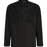 Camicia Tavaria con ricami e paillettes RMP25233CA BLACK JOHN RICHMOND 