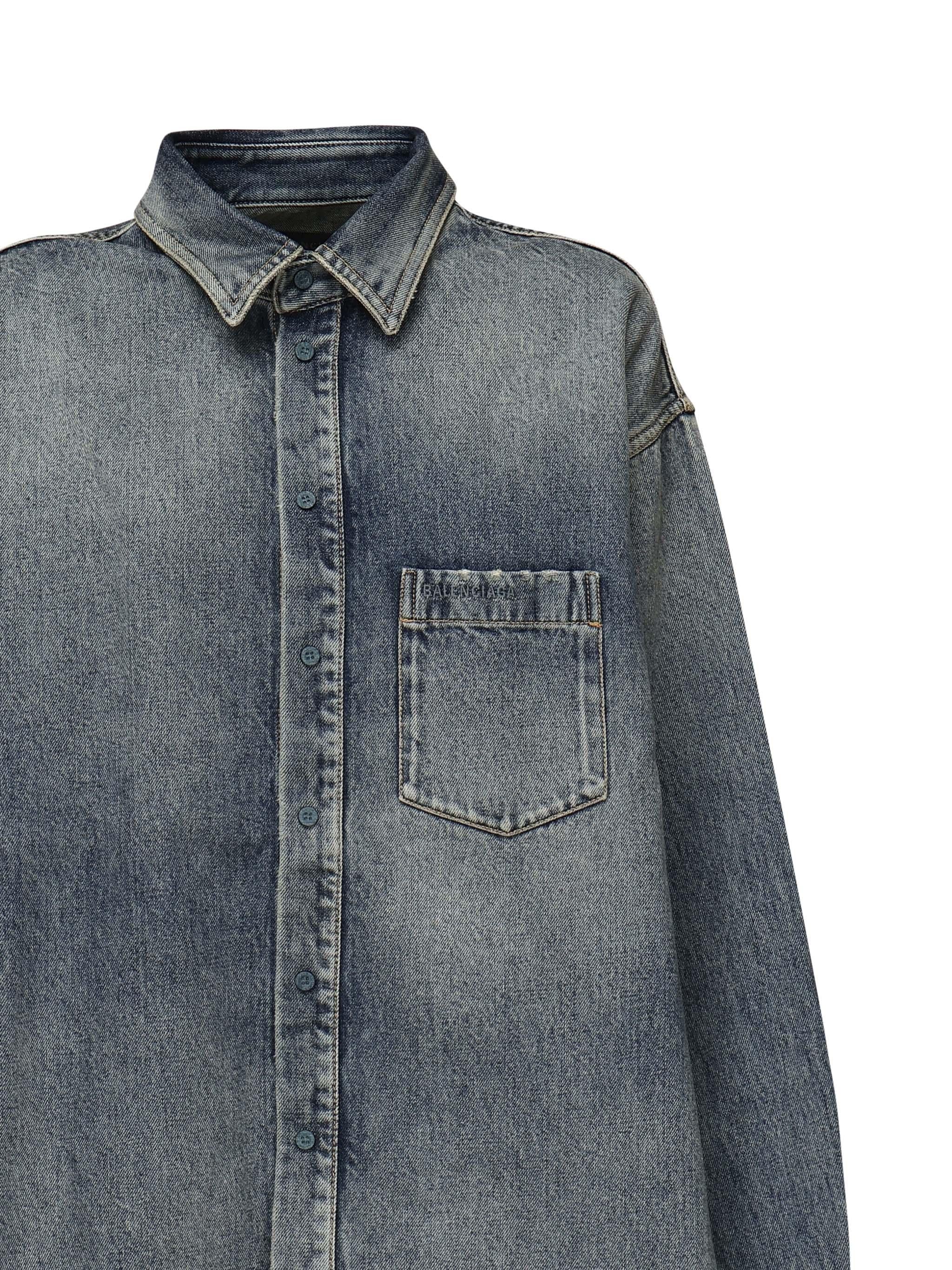 Camicia in cotone con Tasca sul Petto 783691 THW254245 BALENCIAGA 