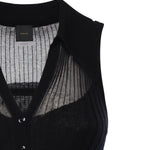 Canotta a polo in maglia a coste 106318 A34BZ99 PINKO 