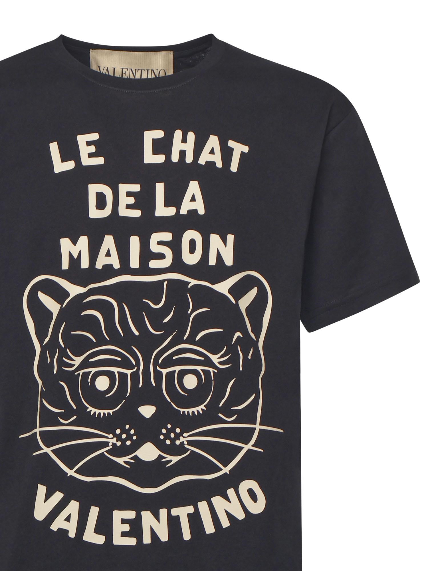 T-shirt con stampa Le Chat De La Maison 7V3MG16P B329RA VALENTINO GARAVANI 