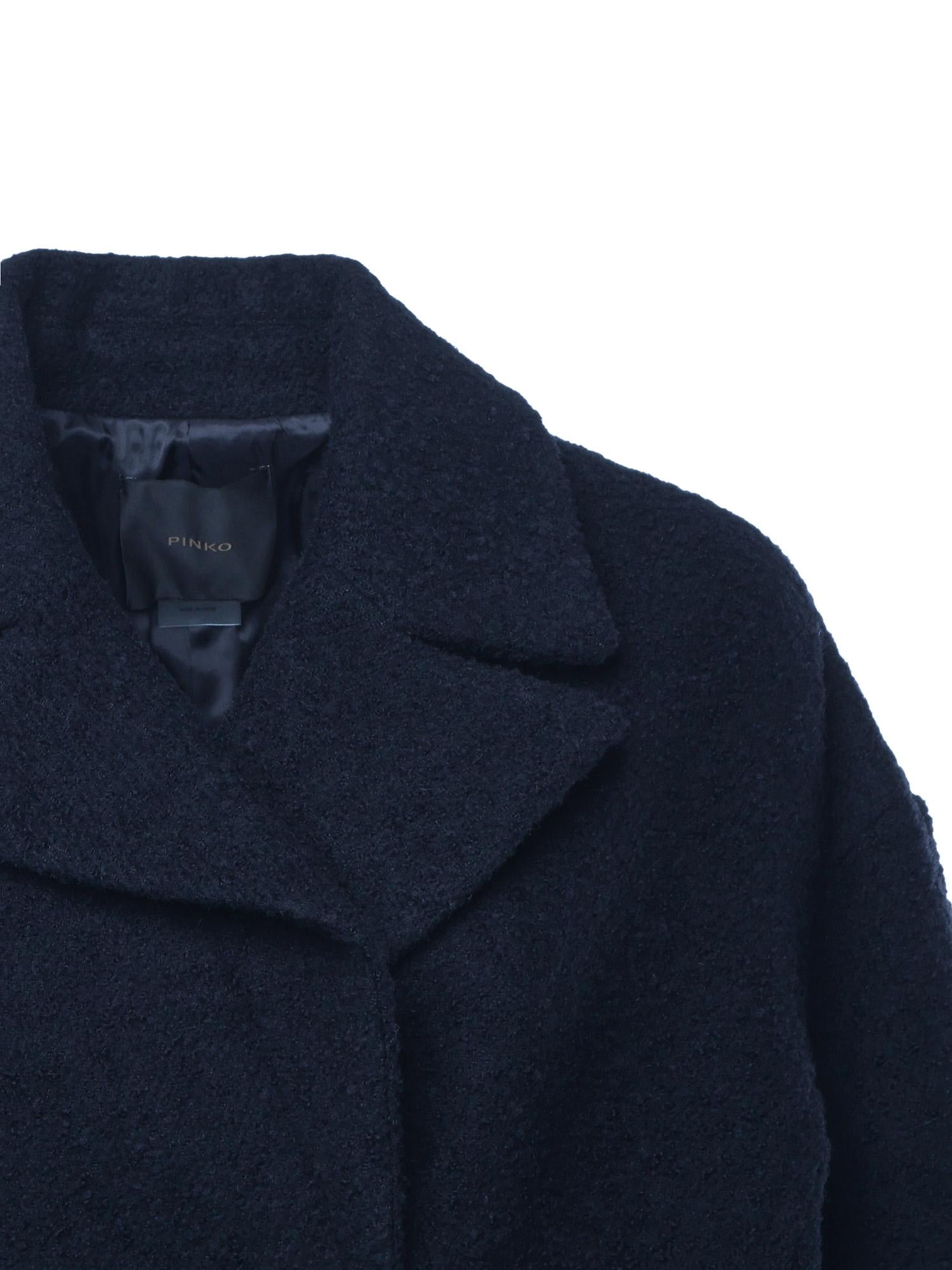Cappotto caban doppiopetto in bouclé 105559 A2SHG02 PINKO 