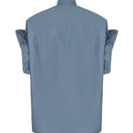 Camicia con maniche con risvolto in popeline di cotone 857833 TTM131463 BALENCIAGA 