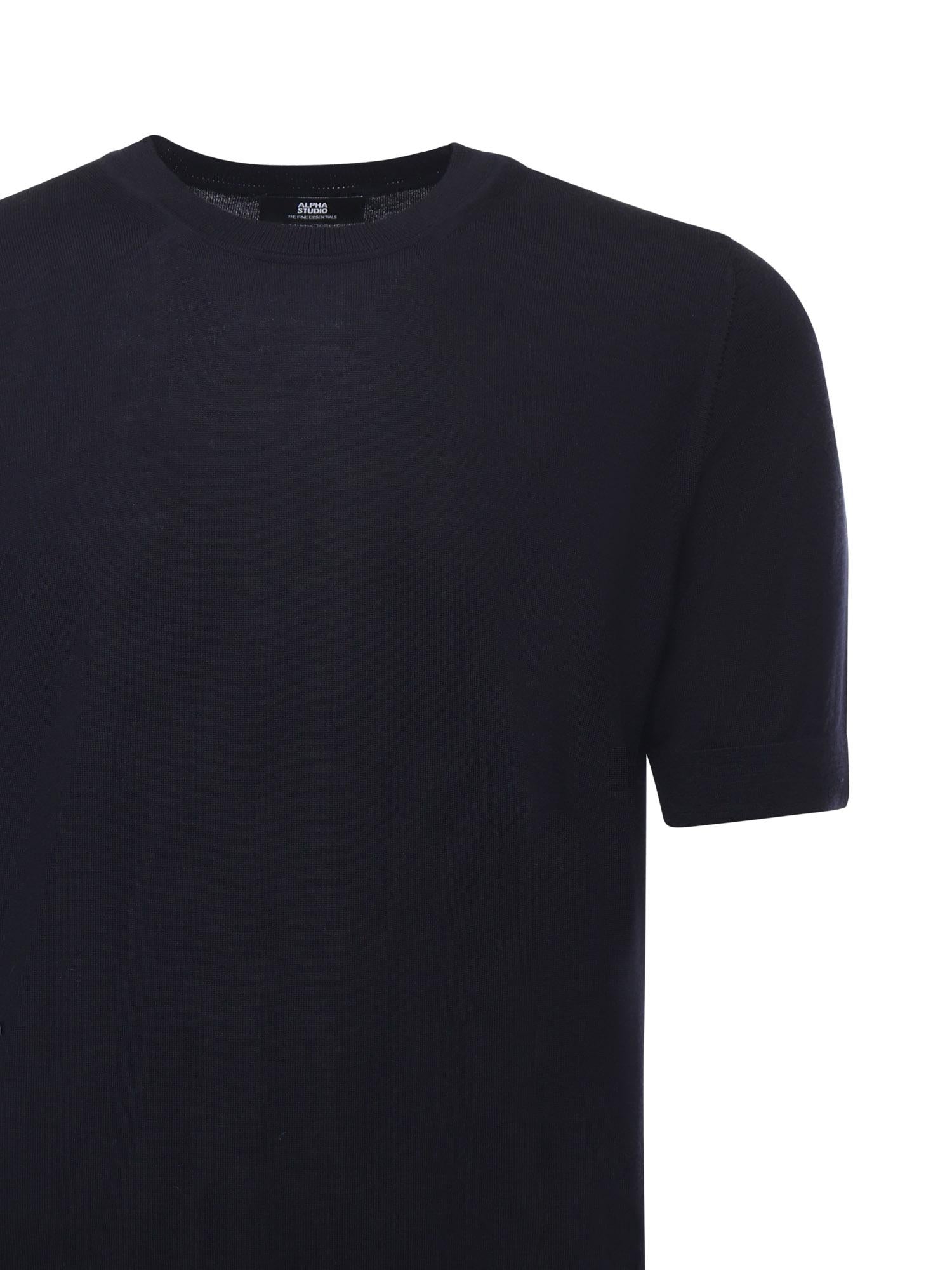T-shirt in merinos FE6315C 3001 ALPHA STUDIO 