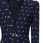 Abito a pois con bottoni gioiello FABX4108F4655 1643 ALESSANDRA RICH 