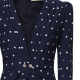 Abito a pois con bottoni gioiello FABX4108F4655 1643 ALESSANDRA RICH 
