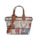 Borsa shopping Guenda con logo 73BS9MT01 GUENDAOFF WHITE/MULTICOLOR V° 73 
