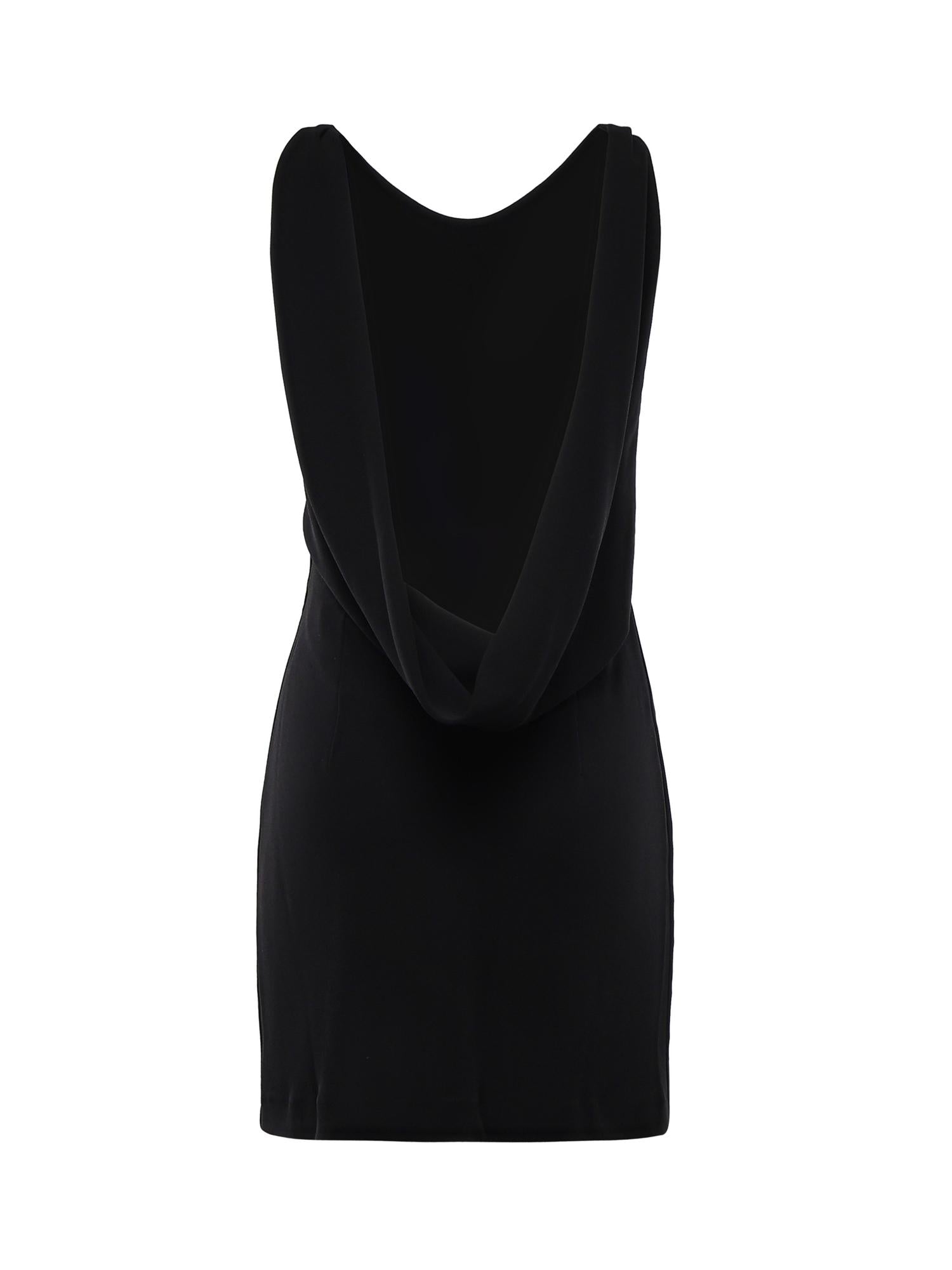 Miniabito Carmen in crêpe T190140A TNP263BLACK THE ANDAMANE 