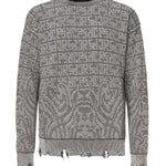 Maglione grigio con logo integrato RMP25003MA  JOHN RICHMOND 