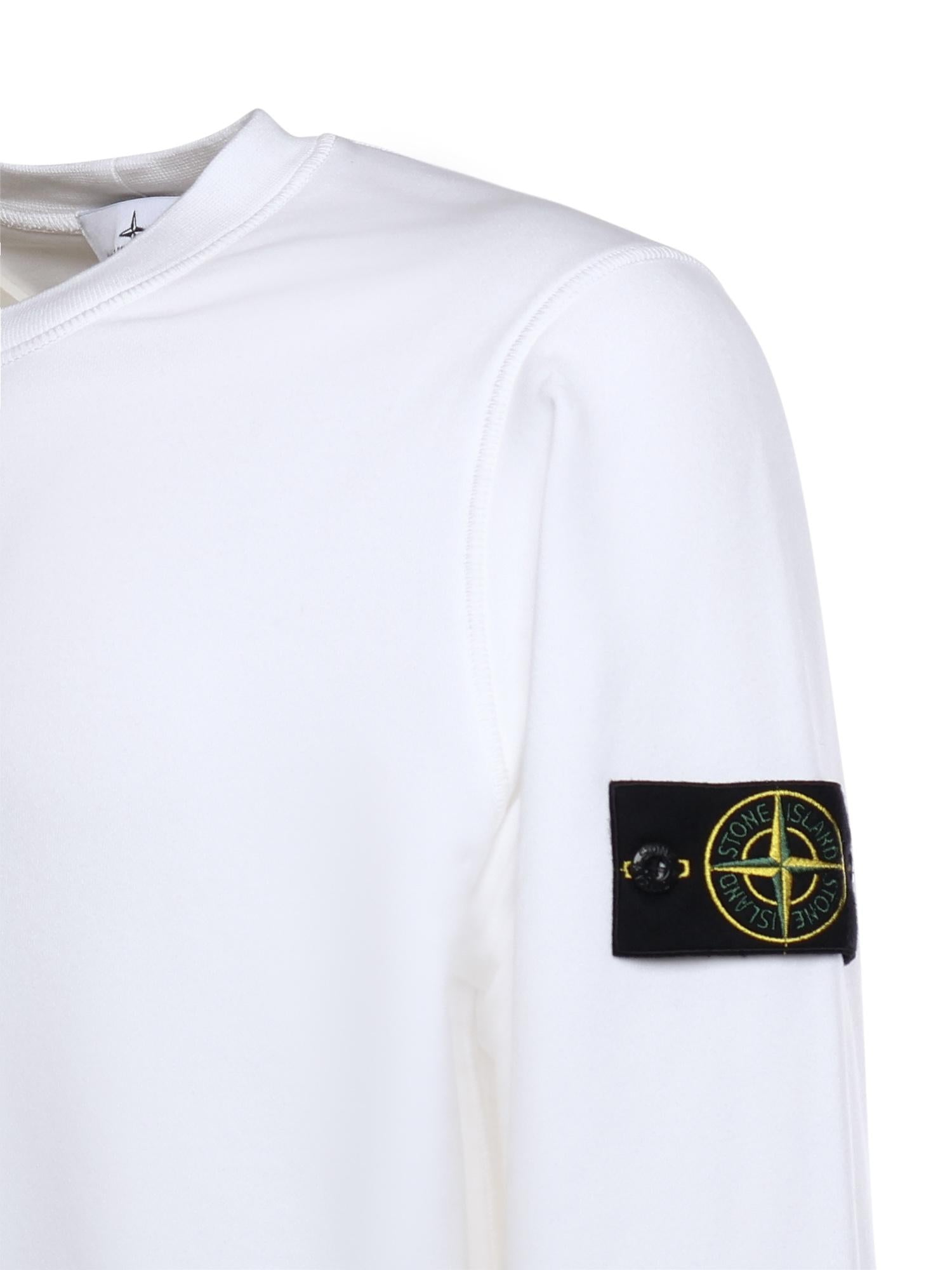 Felpa in cotone con logo<BR/> L1S156100060 S0051V0001 STONE ISLAND 