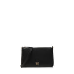 Pochette piatta in pelle con logo Love Birds 104277 A0F1Z99Q PINKO 
