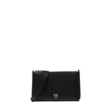 Pochette piatta in pelle con logo Love Birds 104277 A0F1Z99Q PINKO 