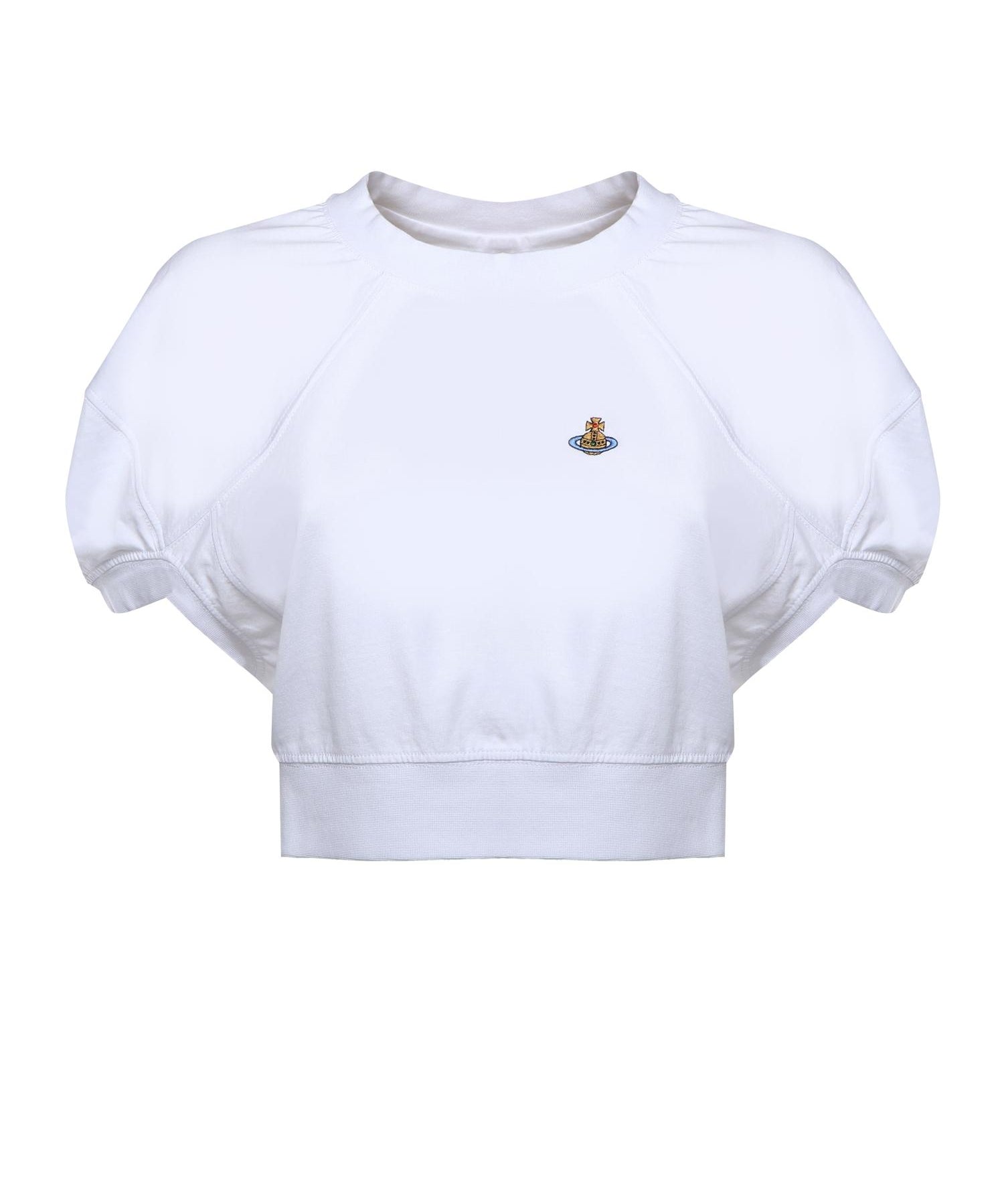 T-shirt cropped Football in cotone 1G010017 J001MA401 VIVIENNE WESTWOOD 