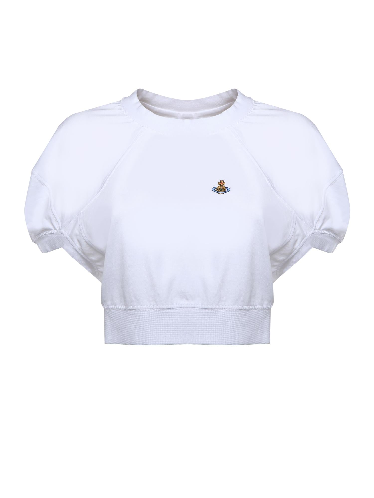 T-shirt cropped Football in cotone 1G010017 J001MA401 VIVIENNE WESTWOOD 