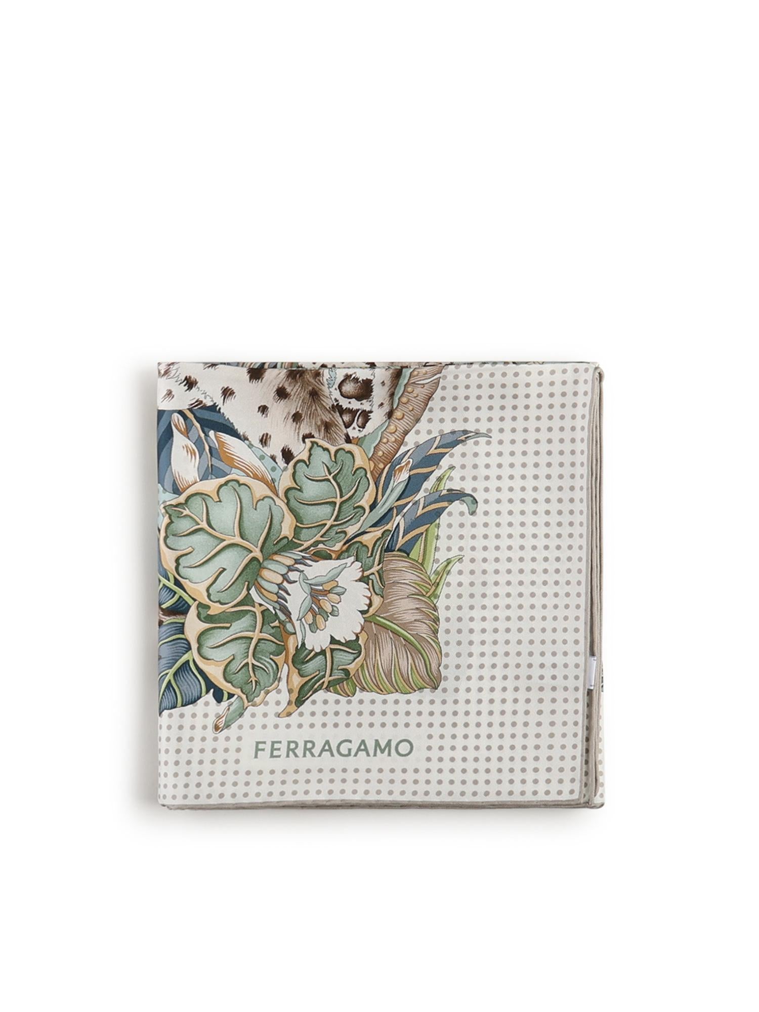 Foulard in seta con stampa 310228 789460001 FERRAGAMO 