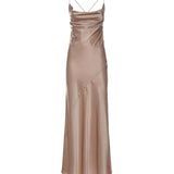 Abito slipdress lungo in satin 106587 A1Y5Q35 PINKO 