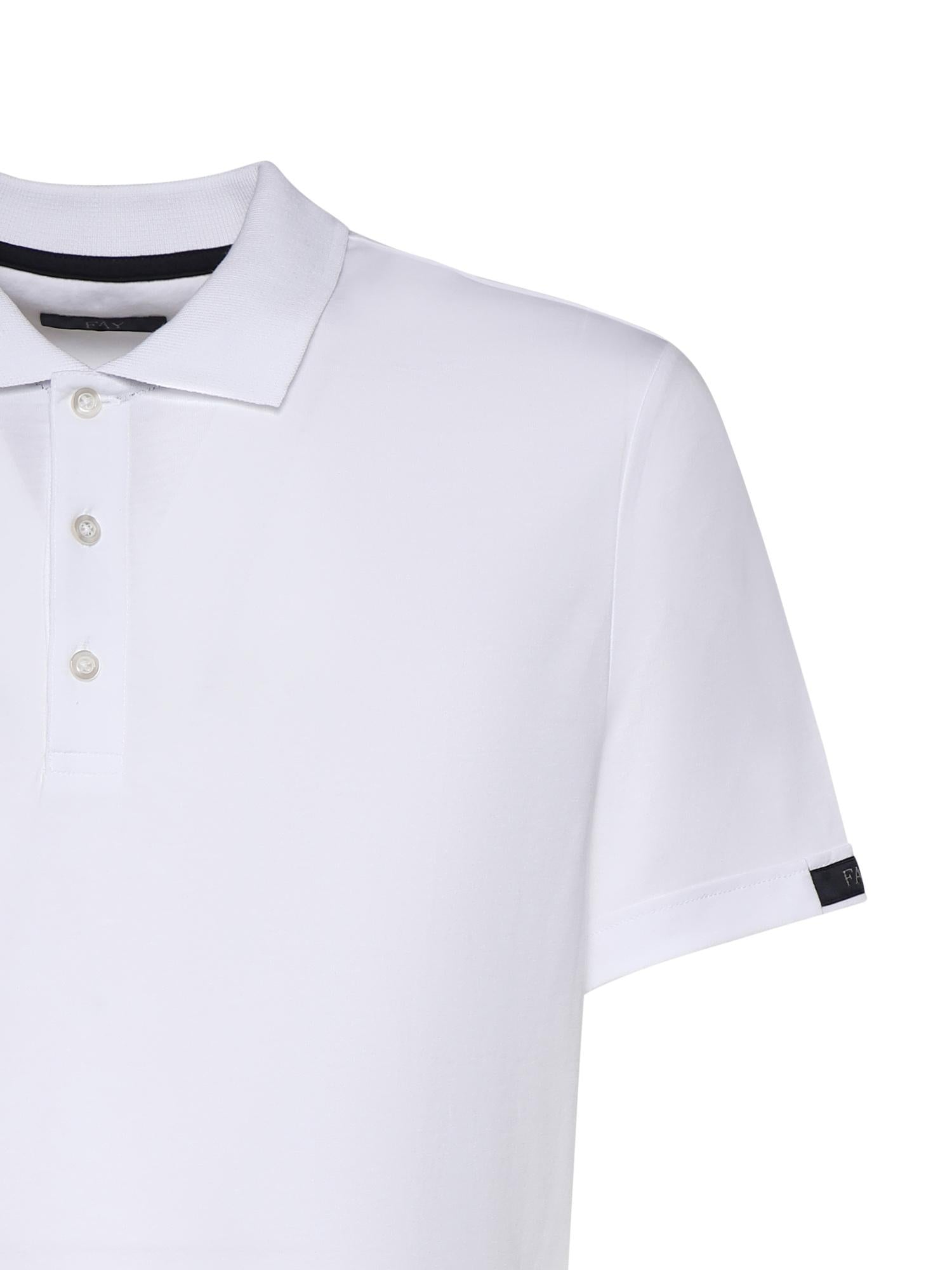 Polo in cotone con logo NPMB2521340UCX B001 FAY 