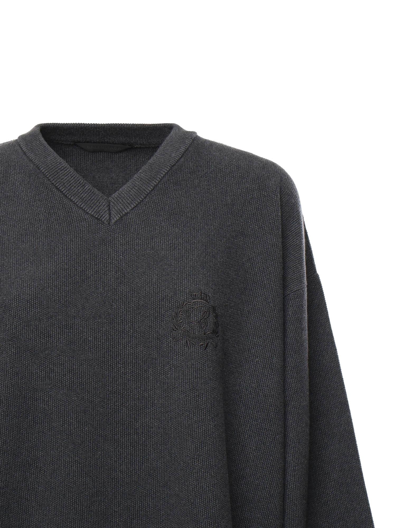 Abito stile pullover layered in maglia di piqué di cotone 850289 T34241167 BALENCIAGA 
