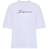 T-shirt Jacquemus con logo TSW00596AJ00289 100 JACQUEMUS 
