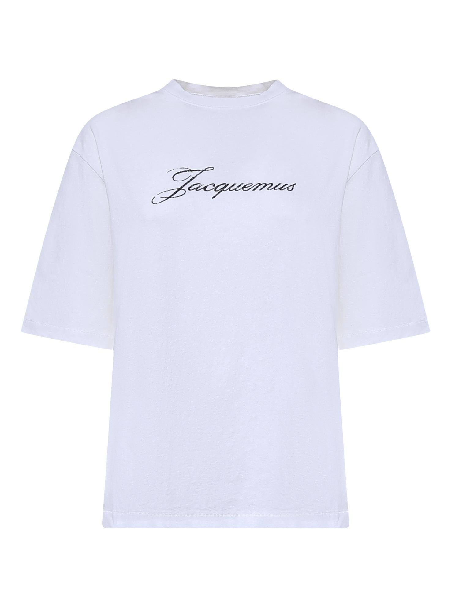 T-shirt Jacquemus con logo TSW00596AJ00289 100 JACQUEMUS 