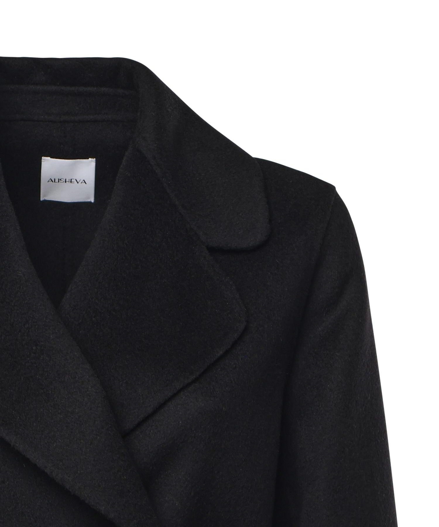 Cappotto lungo in lana 26AL218 NERO ALISHEVA 