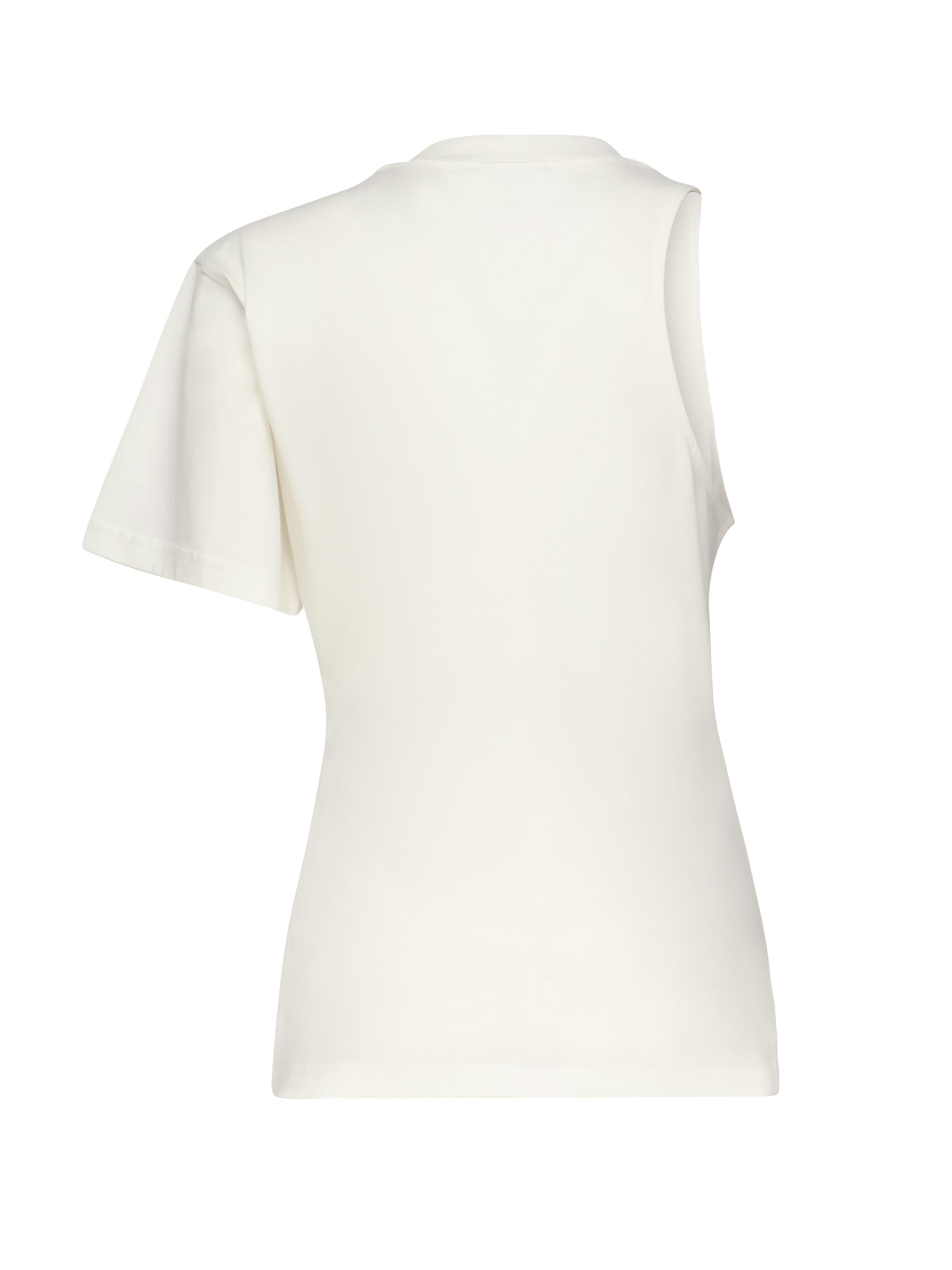 T-shirt 'Scuba' asimmetrica 225JTS201JS0107 0001 COURREGES 