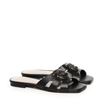 Ciabattine in nappa con logo uccellini SD0313 P003Z99 PINKO 