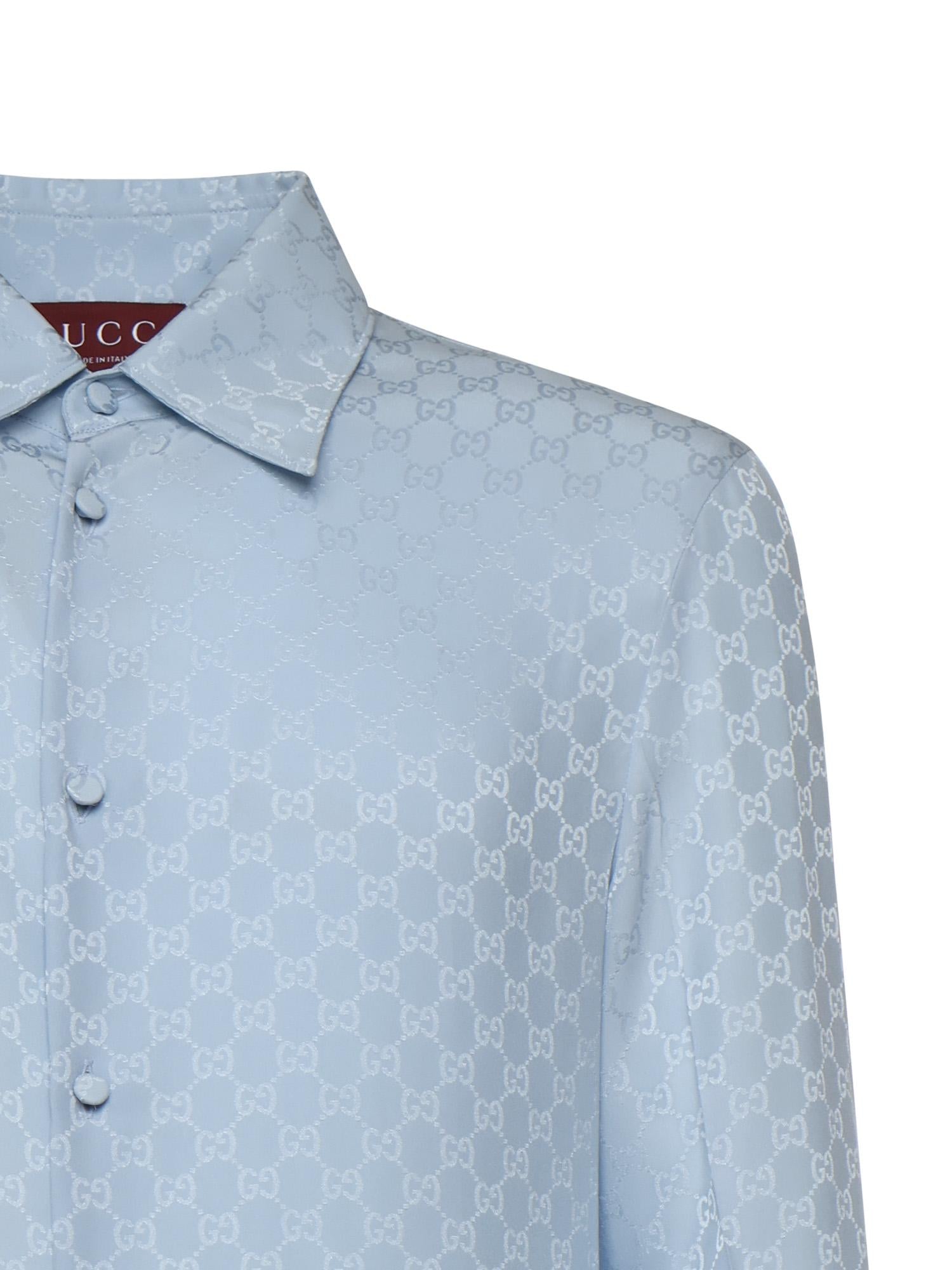 Camicia in seta GG jacquard 847034 ZATF94977 GUCCI 