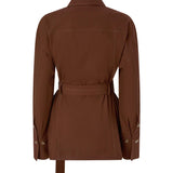 Giacca in cotone con cintura 106153 A2ERL78 PINKO 