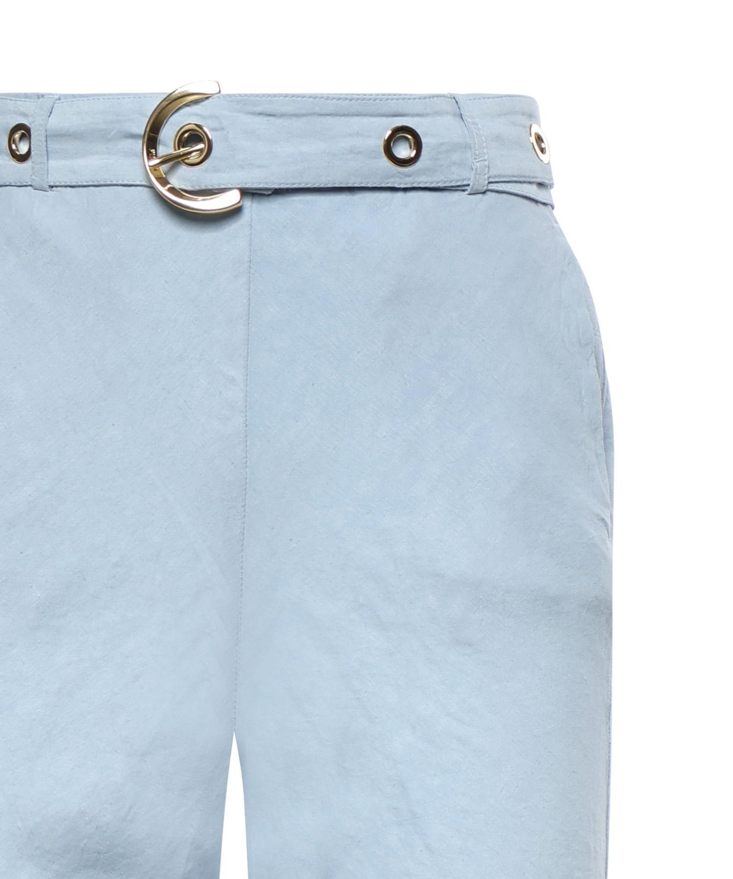 Pantaloni in misto lino con cintura 106548 A34GG45 PINKO 