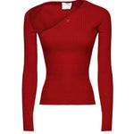 Top in maglia coste con cut-out 424MT0364FI0001 4031 COURREGES 