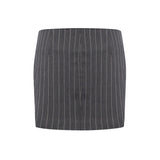 Minigonna in fresco di lana gessato G647 ES0080D903 DONDUP 